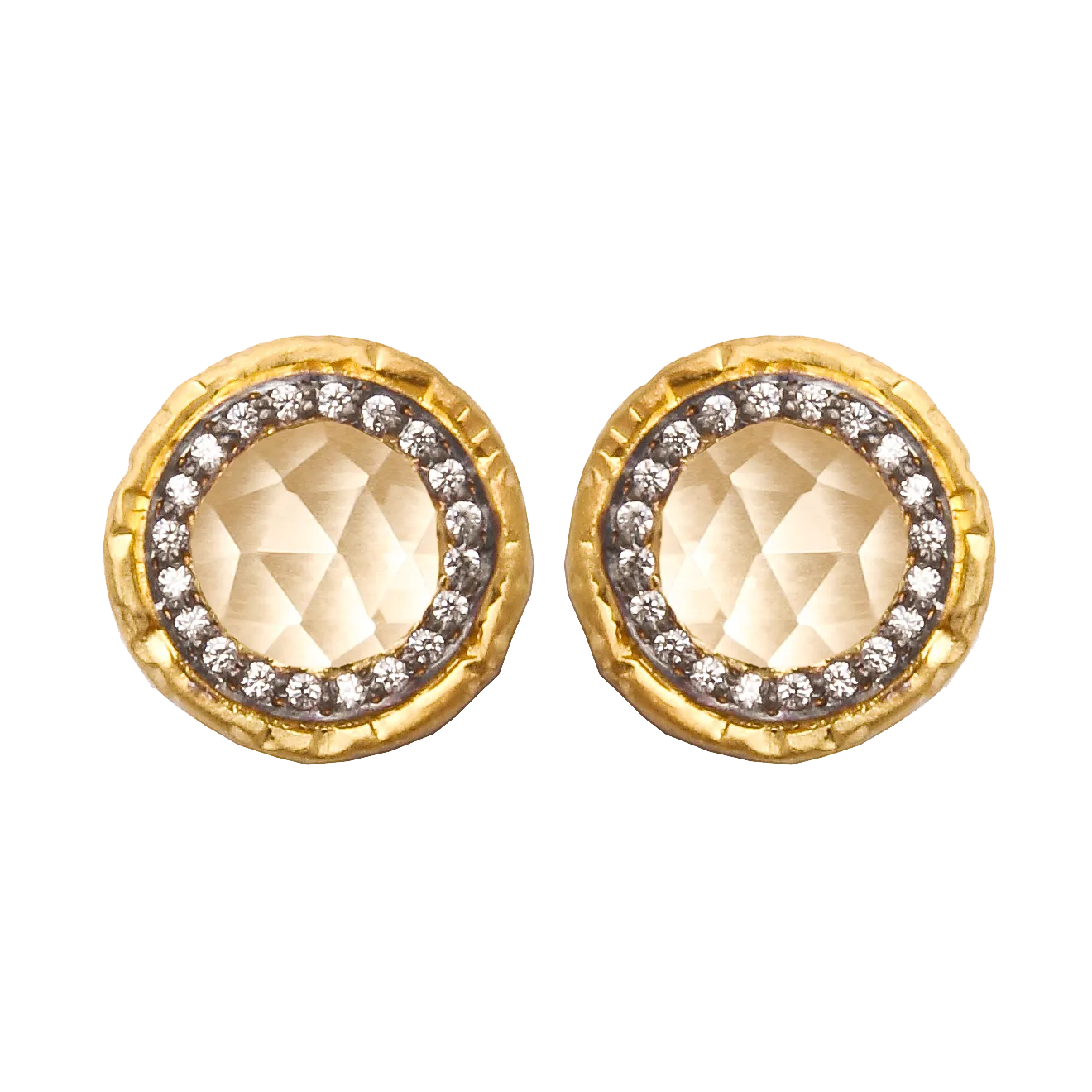 Nouveau Radiant Gold Stud Earrings