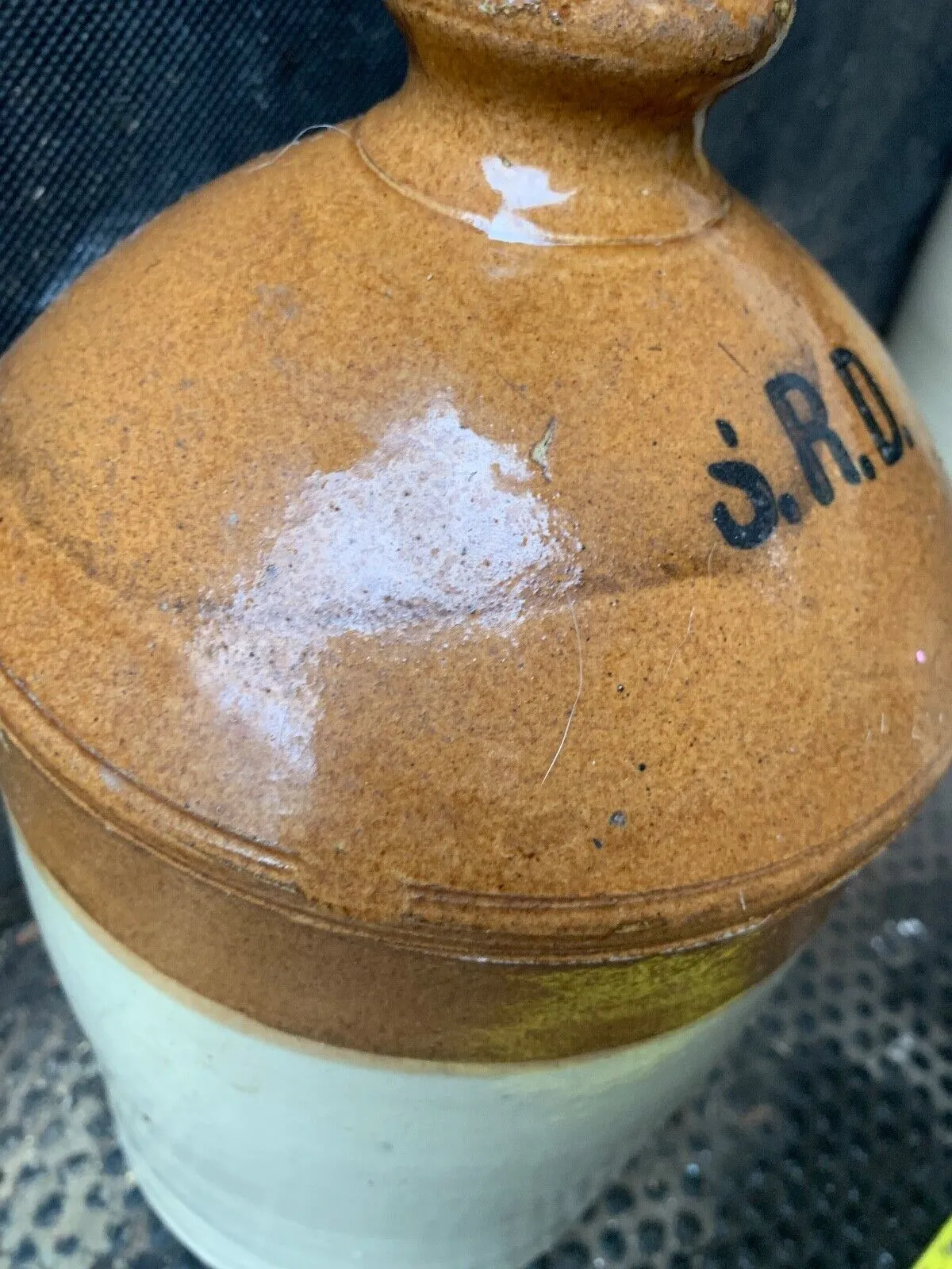 Original WW1 SRD Jar Rum Jar - British Army Issue - "Supply Reserve Depot" Jug