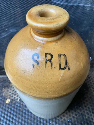 Original WW1 SRD Jar Rum Jar - British Army Issue - "Supply Reserve Depot" Jug