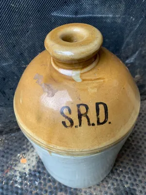 Original WW1 SRD Jar Rum Jar - British Army Issue - "Supply Reserve Depot" Jug