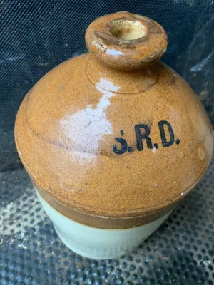 Original WW1 SRD Jar Rum Jar - British Army Issue - "Supply Reserve Depot" Jug
