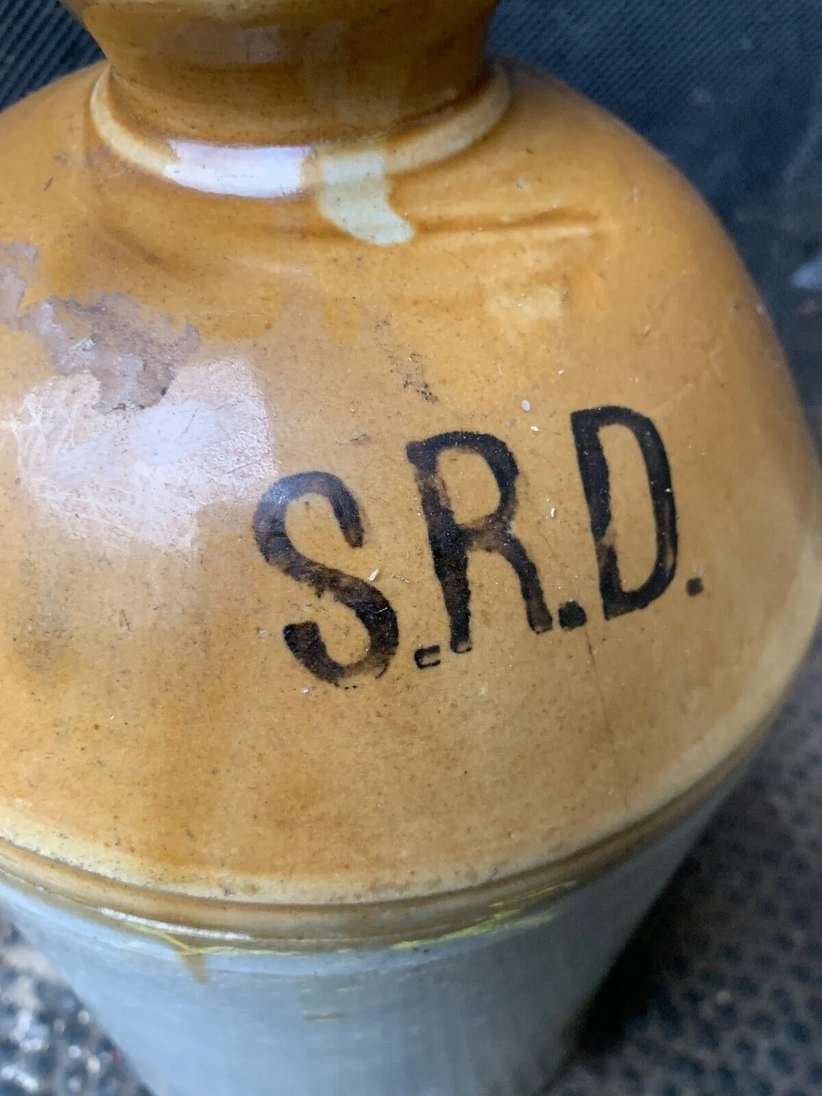 Original WW1 SRD Jar Rum Jar - British Army Issue - "Supply Reserve Depot" Jug