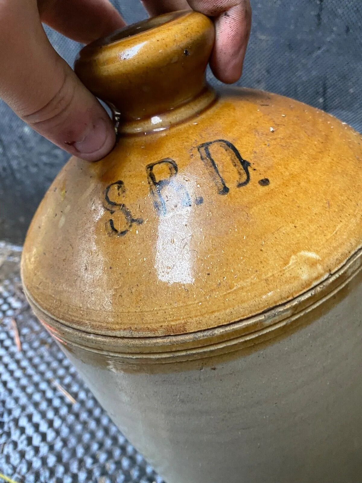 Original WW1 SRD Jar Rum Jar - British Army Issue - "Supply Reserve Depot" Jug