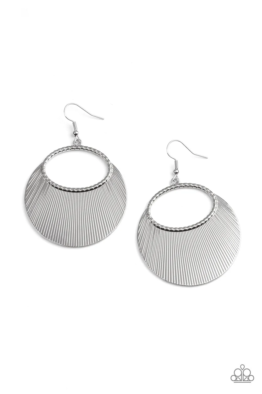 Paparazzi - Fan Girl Glam - Silver Earrings