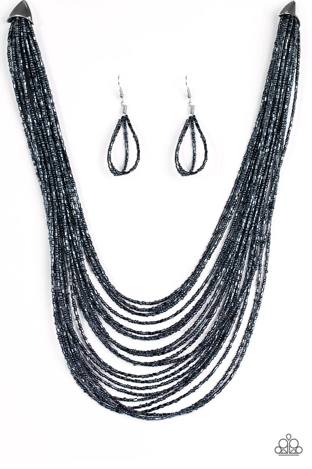 Paparazzi Ice Age Radiance - Blue Seed Bead Necklace