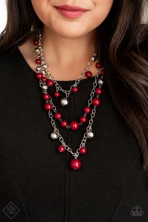 Paparazzi - The Party Goer - Red Necklace