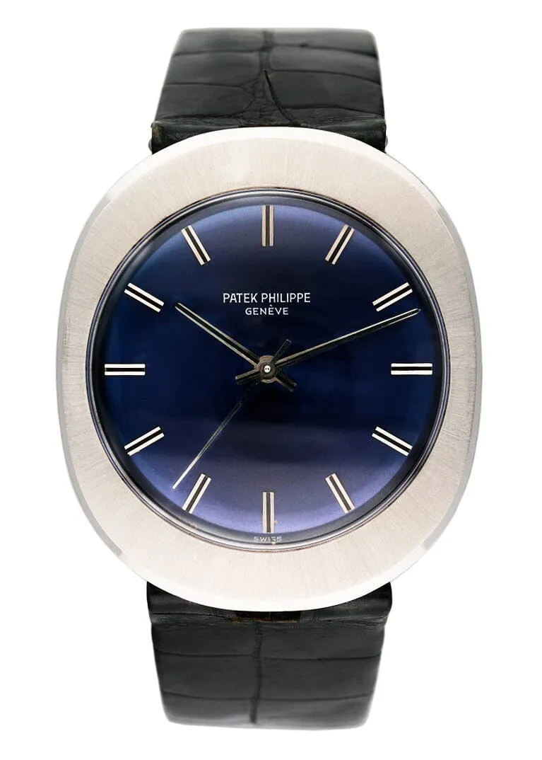 Patek Philippe Vintage 3580 Blue Dial Jumbo "UFO" Watch Box Papers