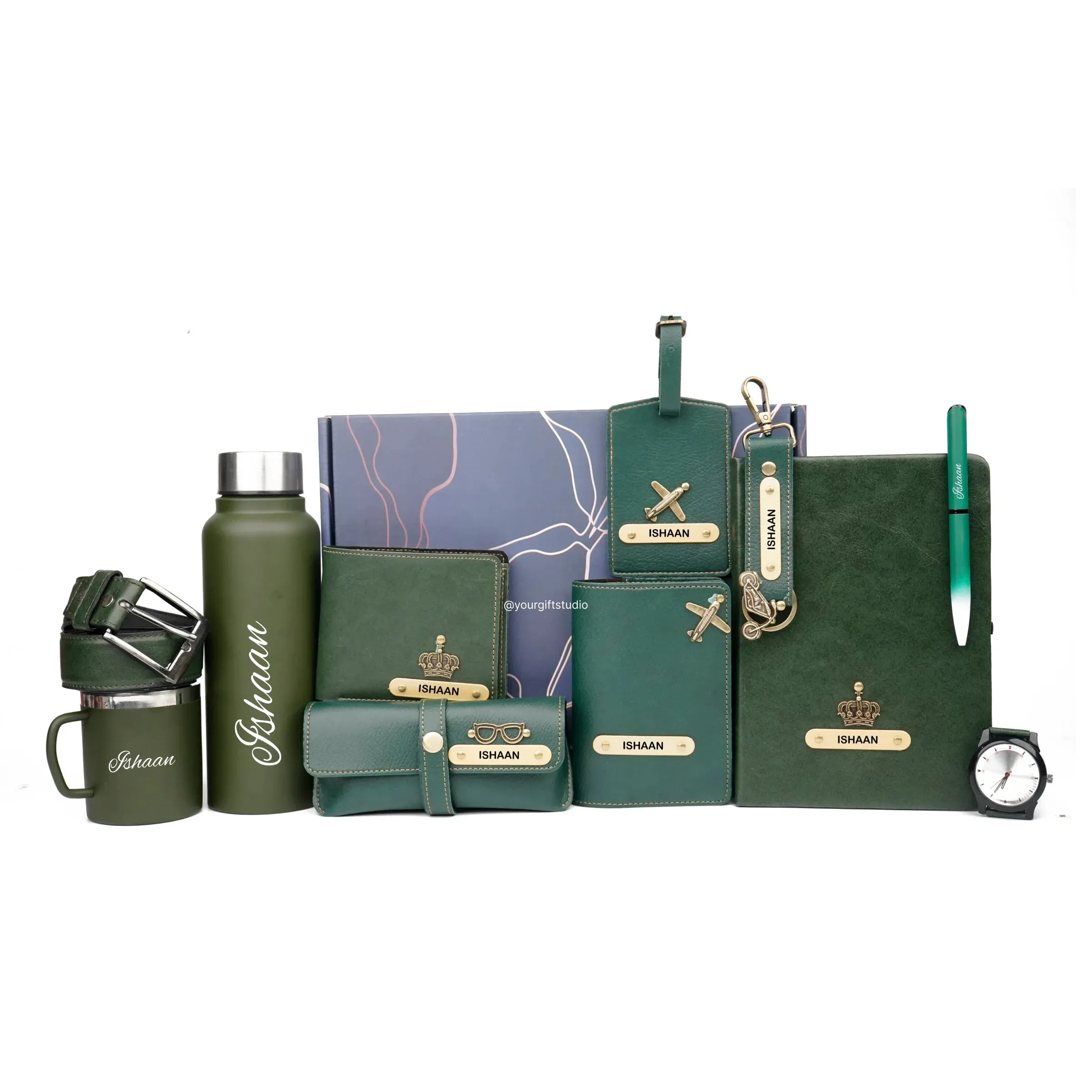 Personalised Brother (Bhai) Combo 9.0 - Olive Green