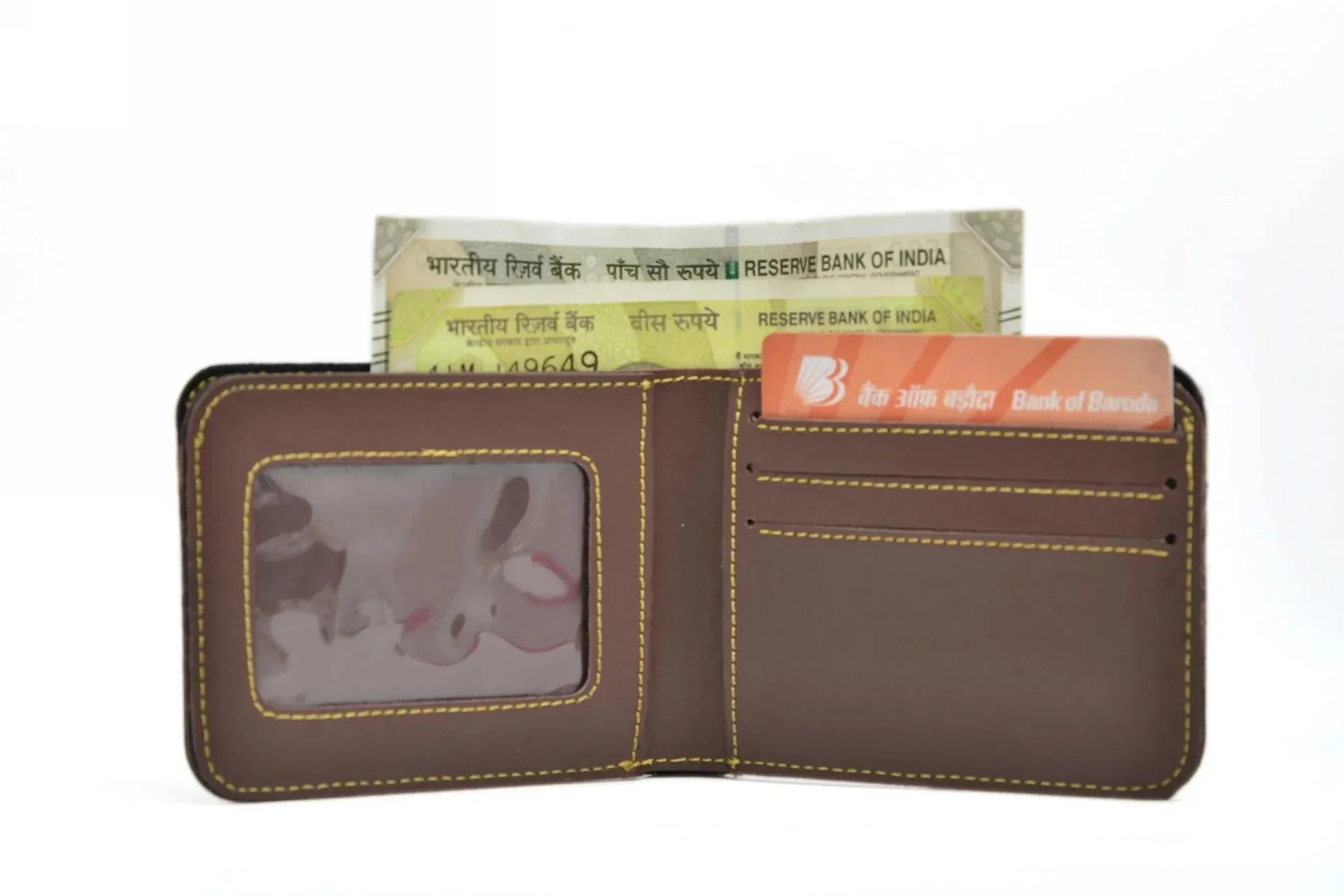 Personalised Violet Classic Smart Bottle (1 Litre) & All in One Men's Combo (3 pcs) - Brown