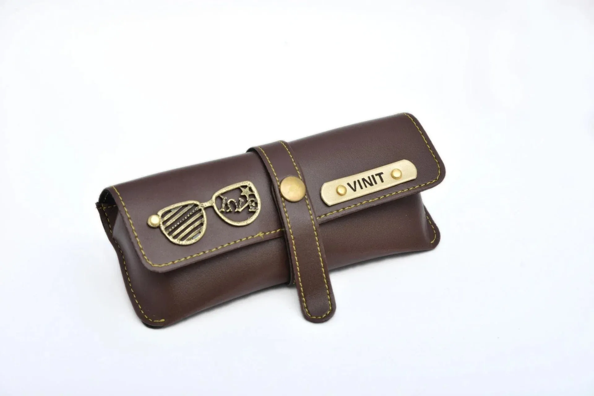 Personalised Violet Classic Smart Bottle (1 Litre) & All in One Men's Combo (3 pcs) - Brown