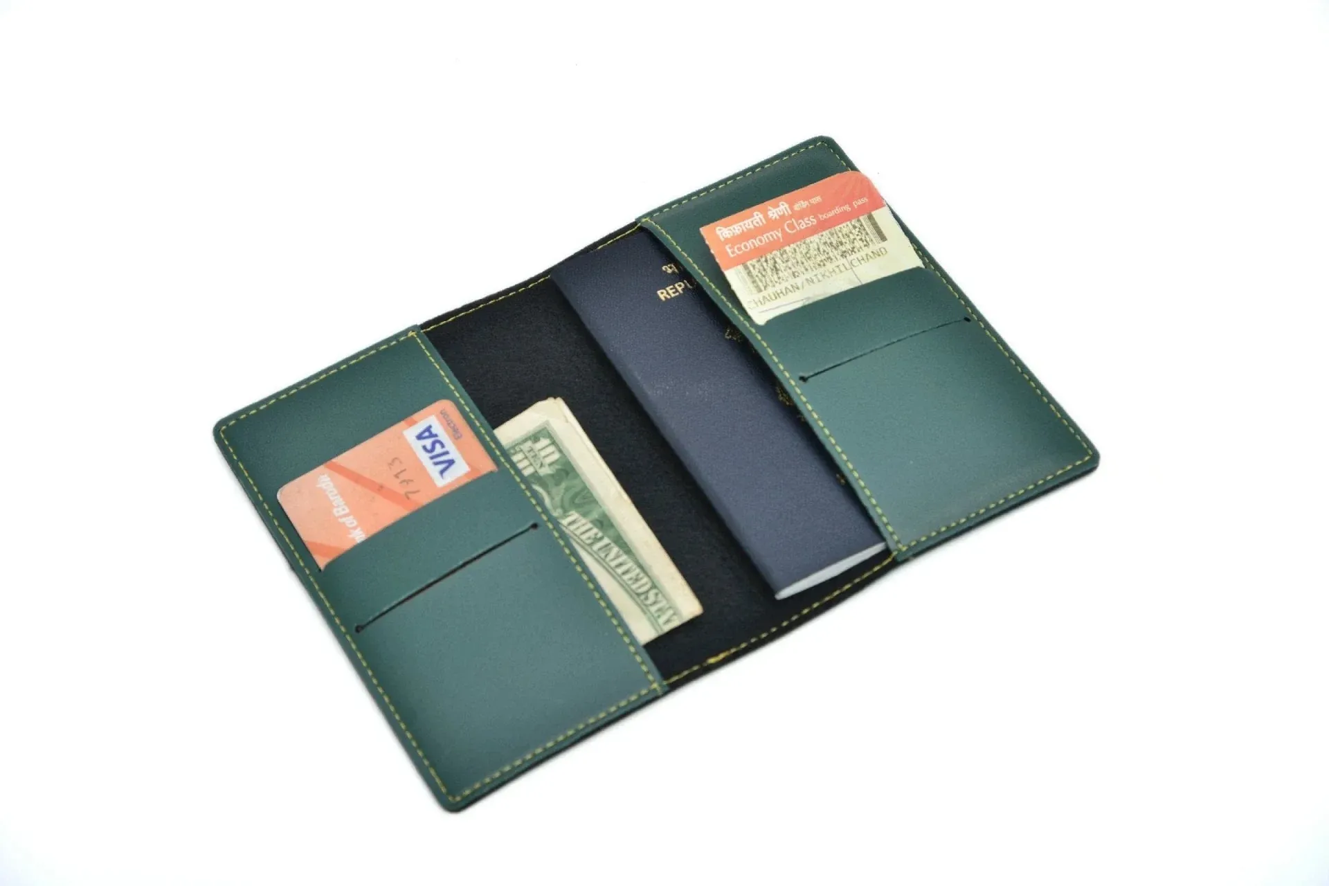 Personalised Violet Classic Smart Bottle (1 Litre) & All in One Men's Combo (4 pcs)  - Olive Green