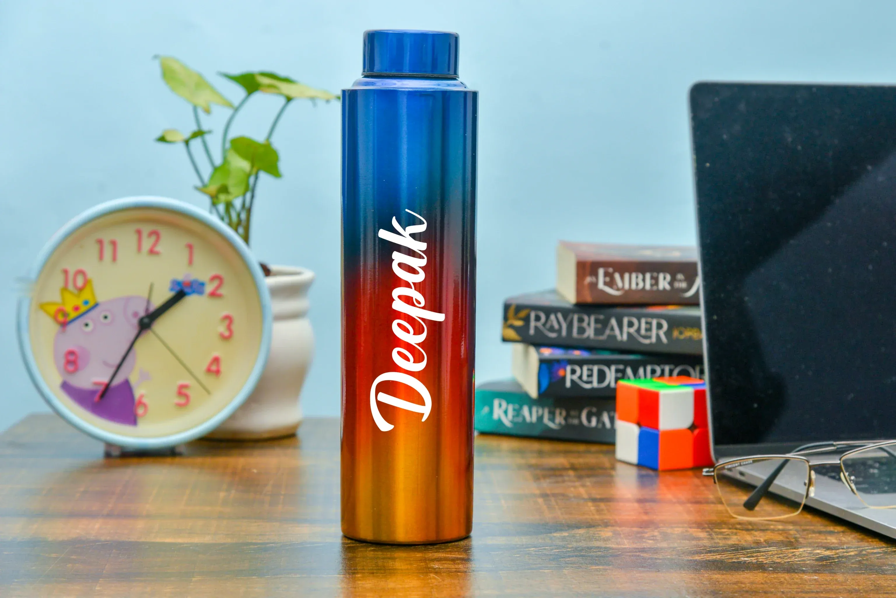 Personalized All in One Men's Combo (4 pcs) & Rainbow Classic Bottle 1Litre - Brown