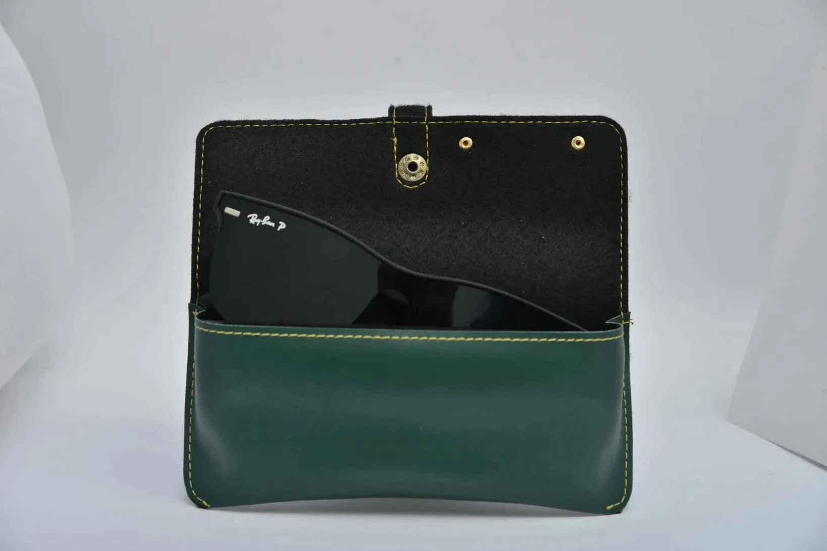 Personalized Best Vegan Leather Combo with Water Bottle - Green