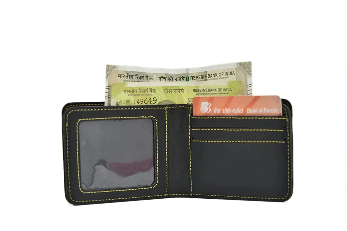 Personalized Men's Combo Wallet & Bottle - Black