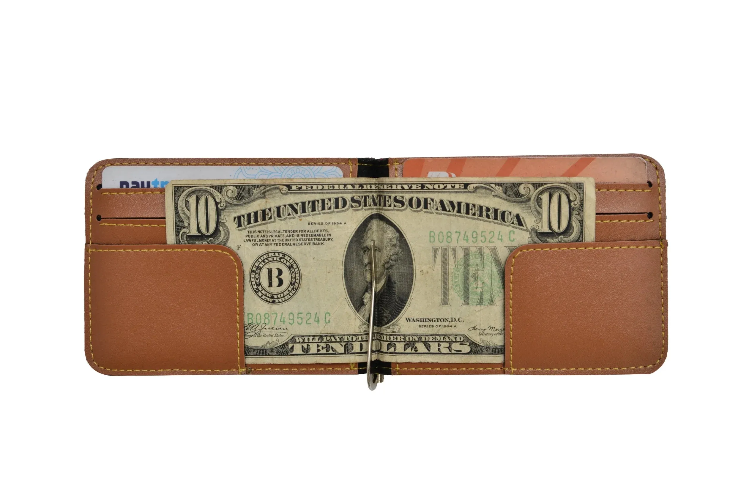 Personalized Perfect Unisex Money Clip and Classy Water Bottle - Tan
