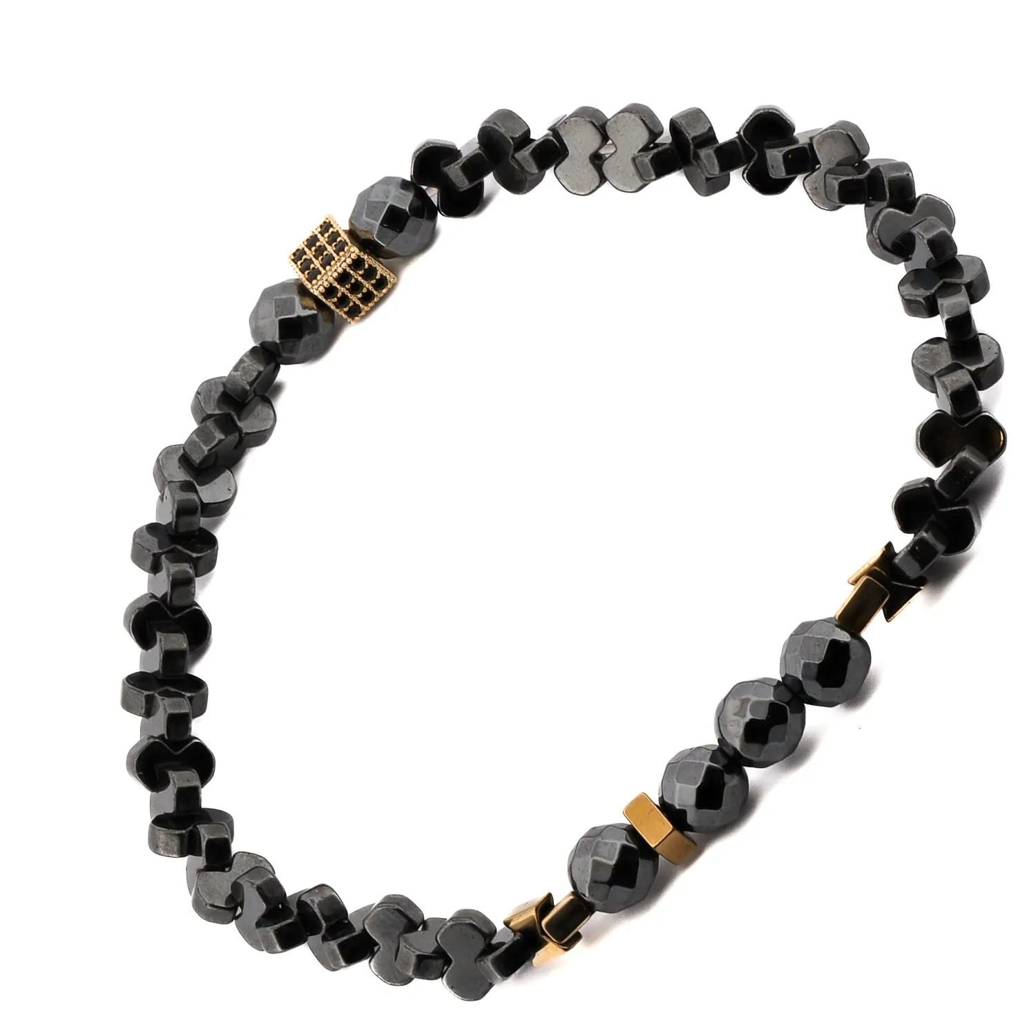 Positive Vibration Hematite Stone Men's Bracelet