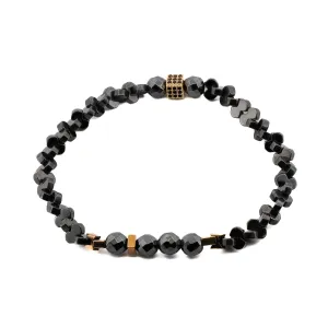 Positive Vibration Hematite Stone Men's Bracelet