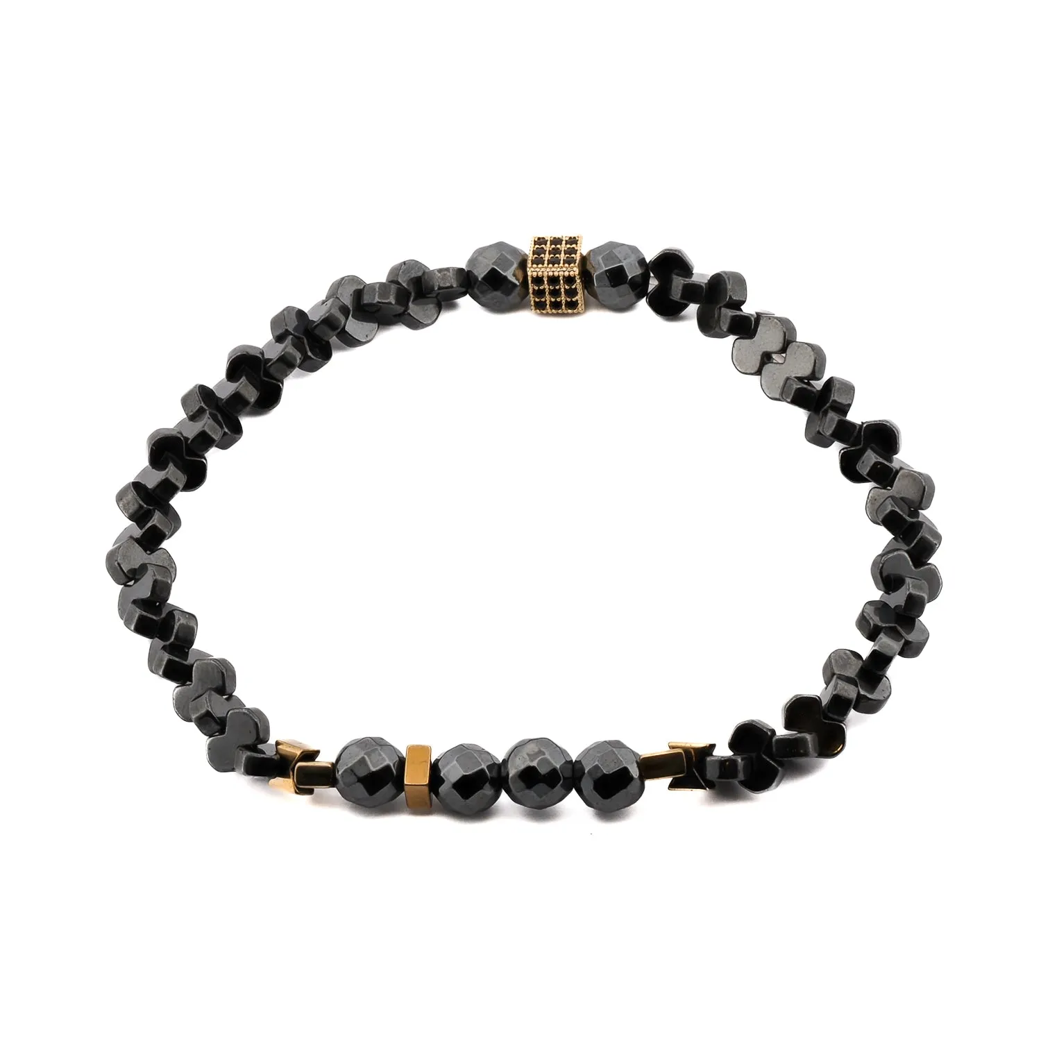 Positive Vibration Hematite Stone Men's Bracelet
