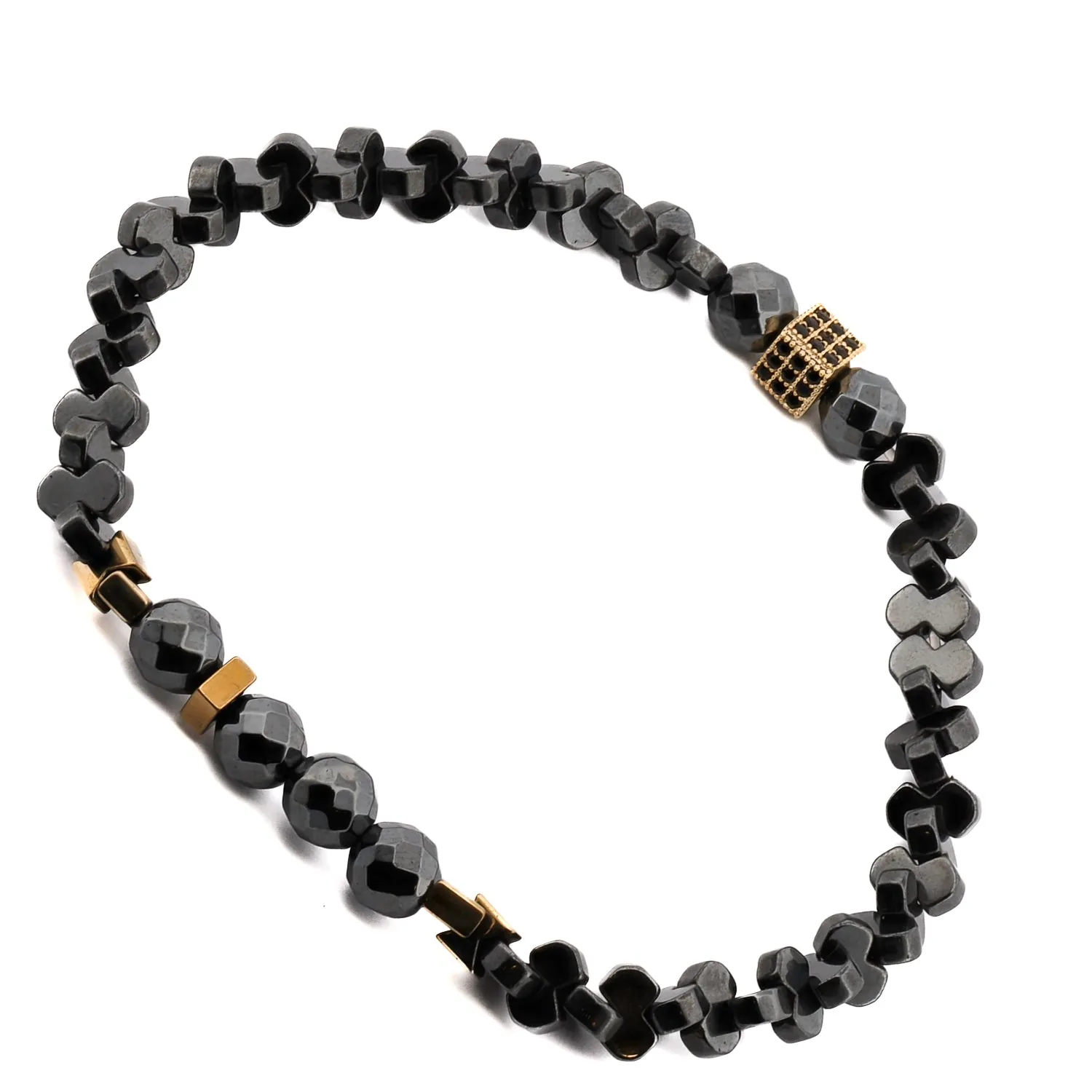 Positive Vibration Hematite Stone Men's Bracelet