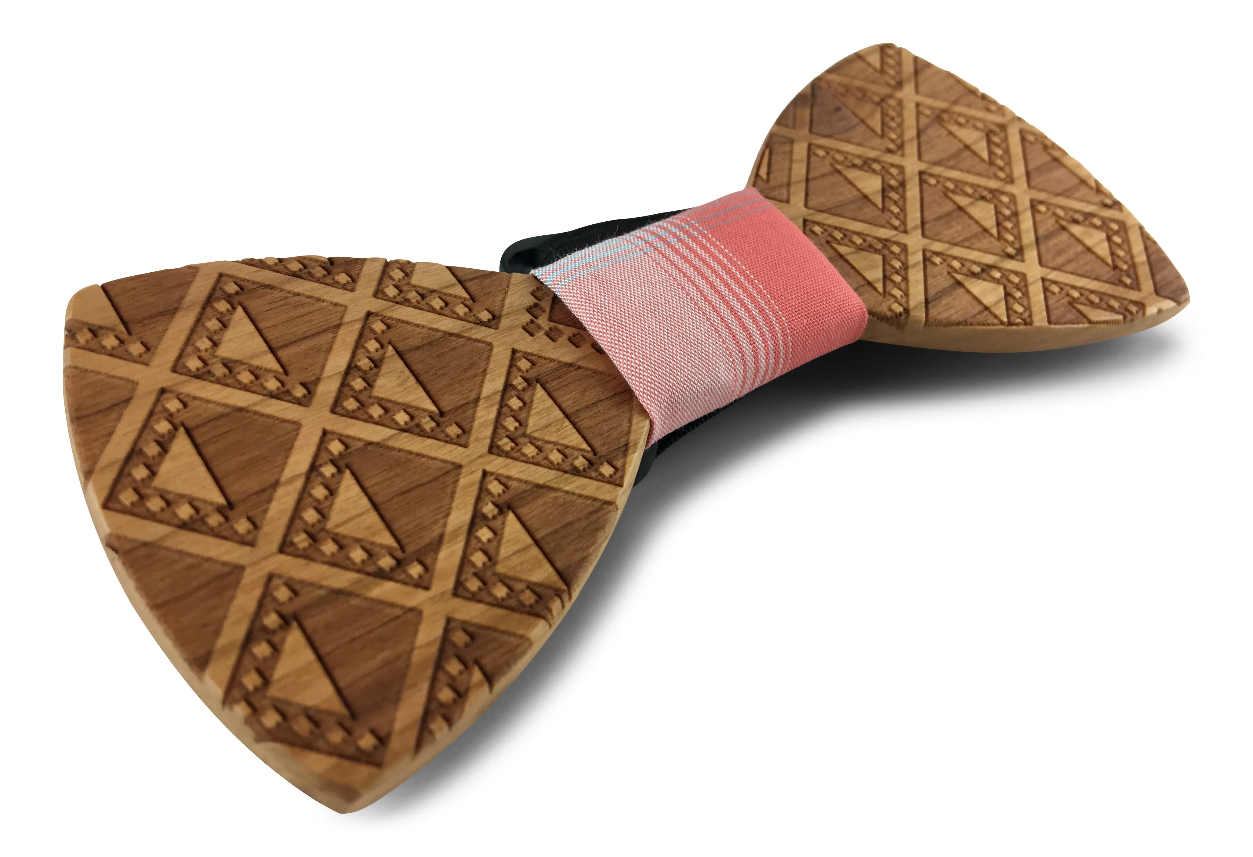 Premium Wooden Bow Tie with Matching Pocket Square and Cotton Blend Mens Socks