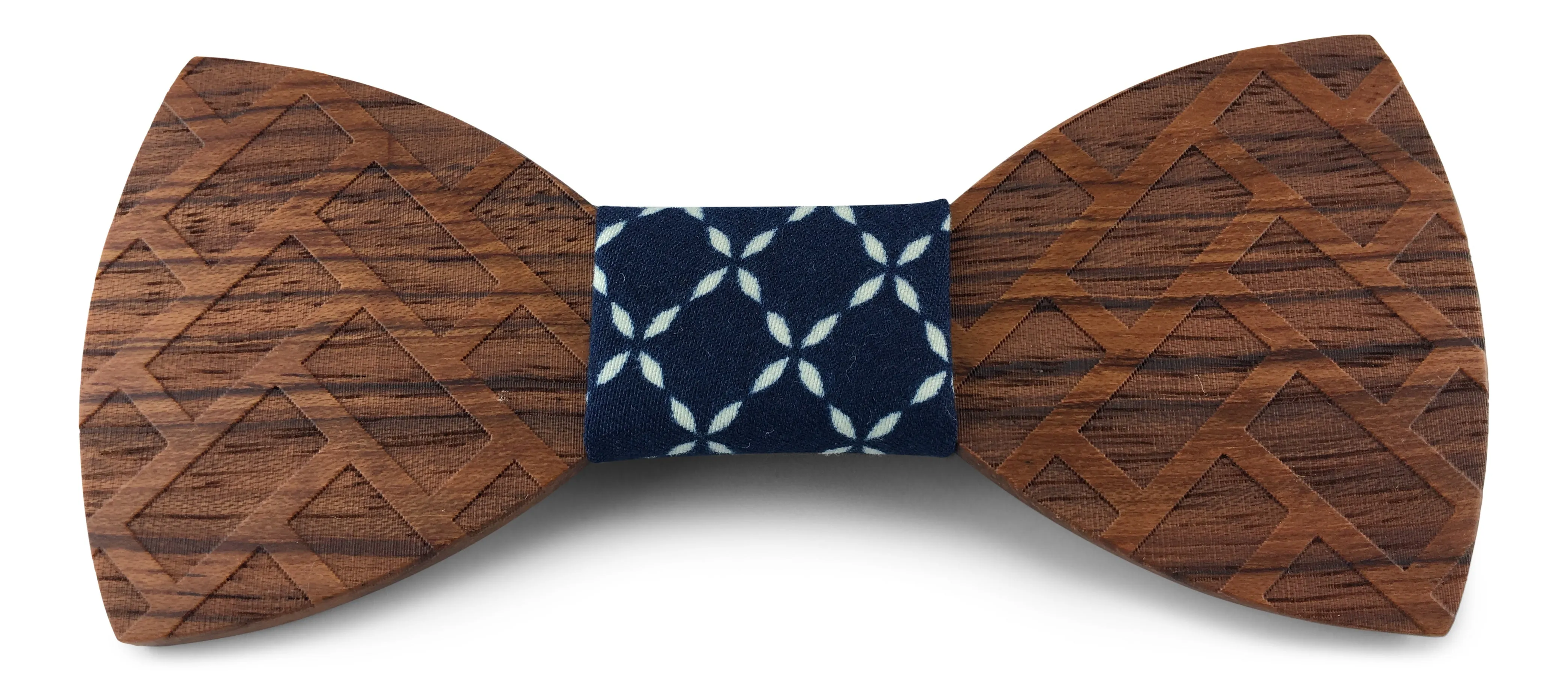 Premium Wooden Creative Handmade Bowtie with Matching Cotton Mens Blend Sock