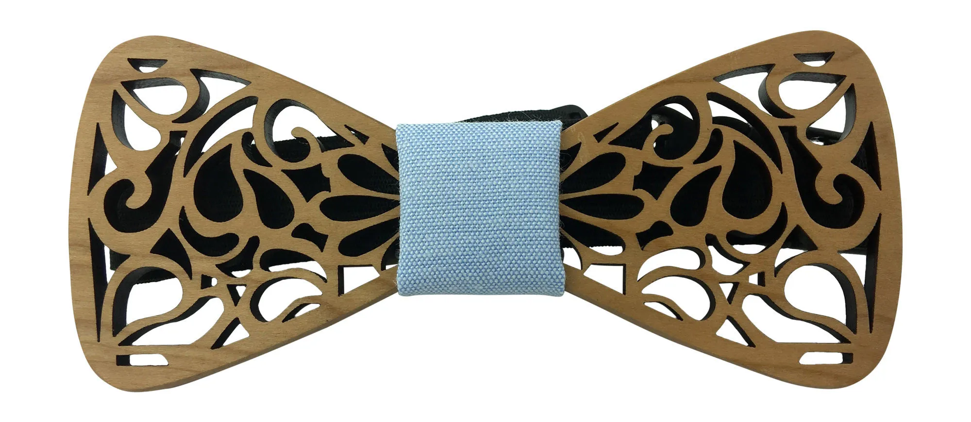 Premium Wooden Creative Handmade Bowtie with Matching Cotton Mens Blend Sock