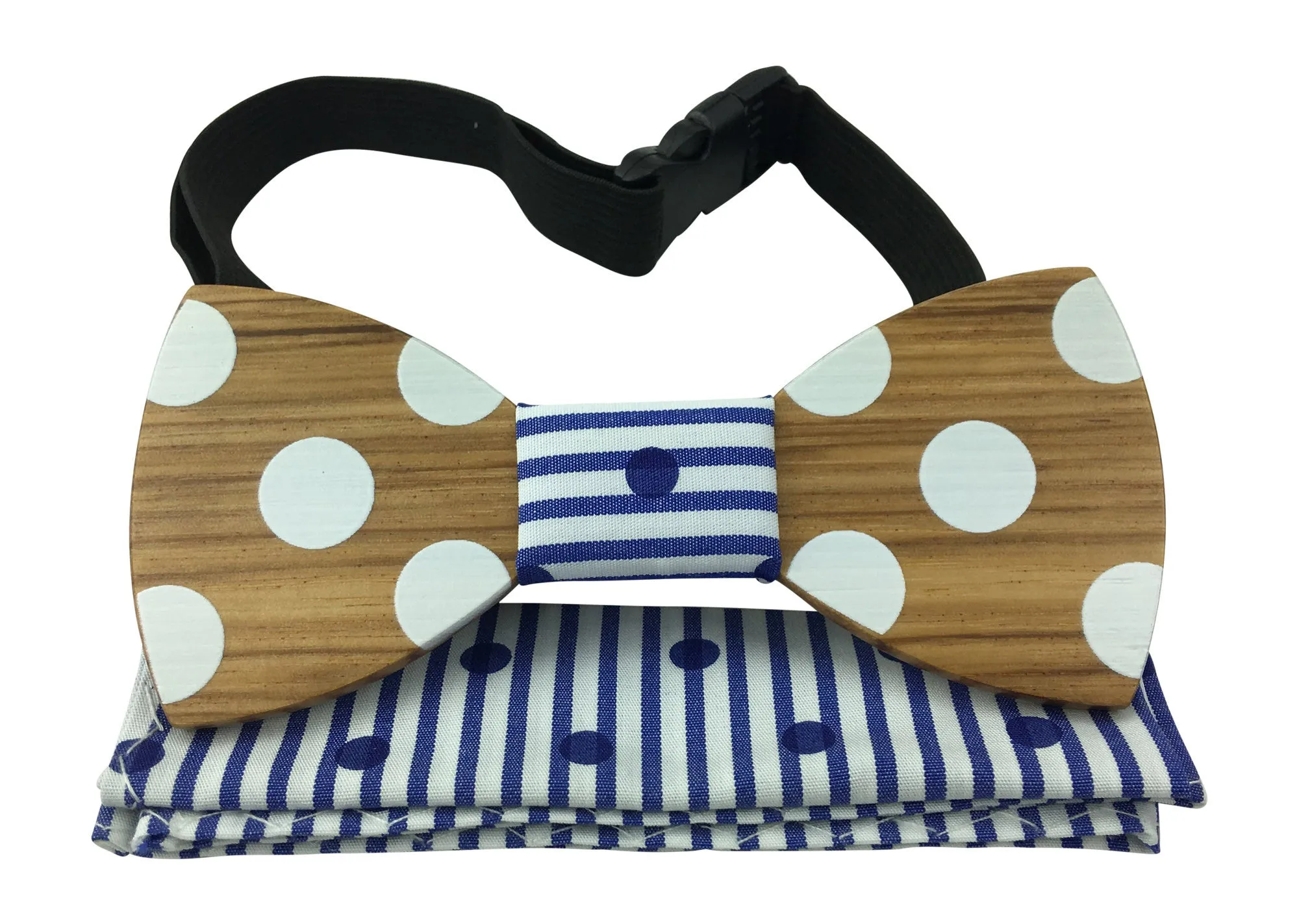 Premium Wooden Creative Handmade Bowtie with Matching Cotton Mens Blend Sock