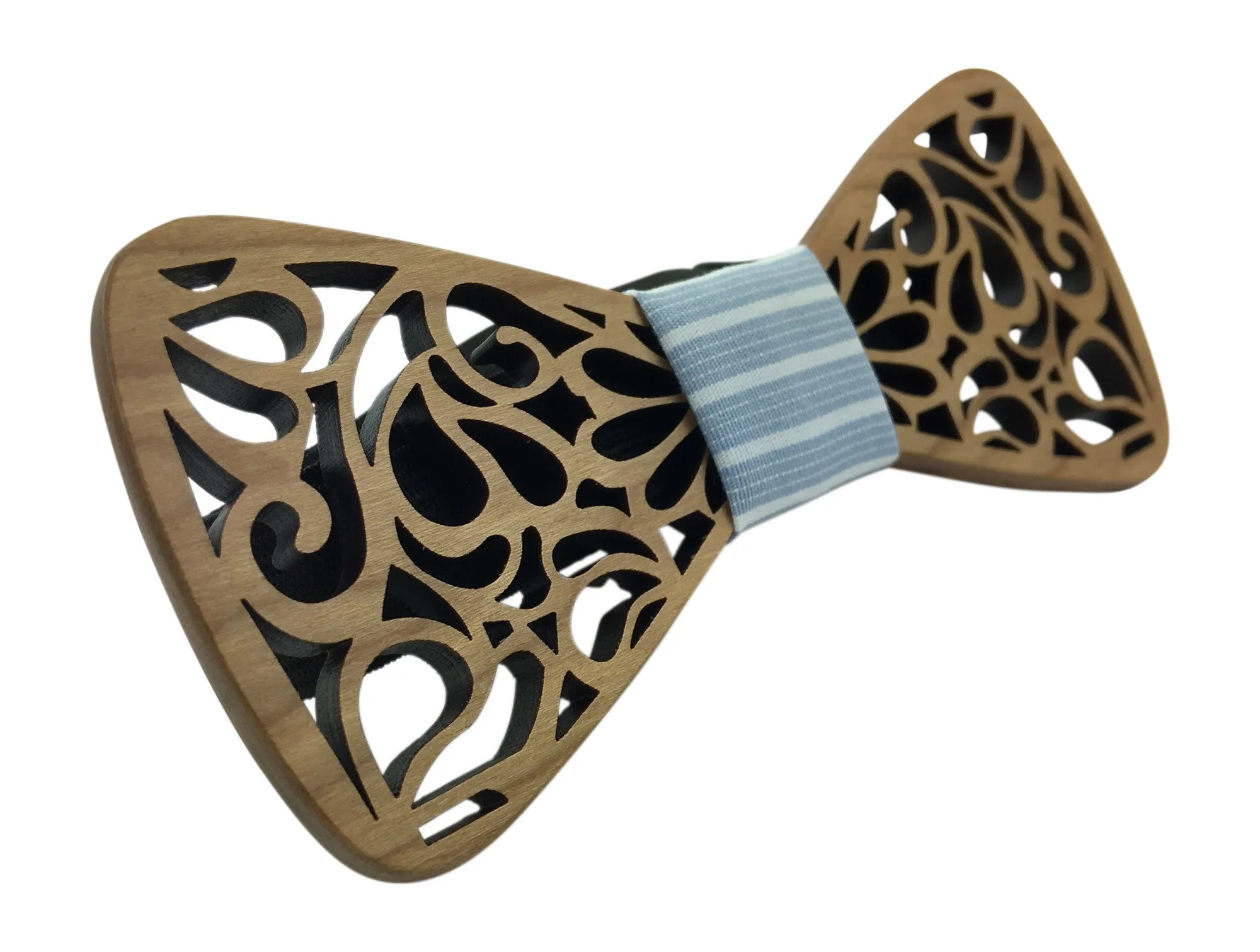 Premium Wooden Creative Handmade Bowtie with Matching Cotton Mens Blend Sock