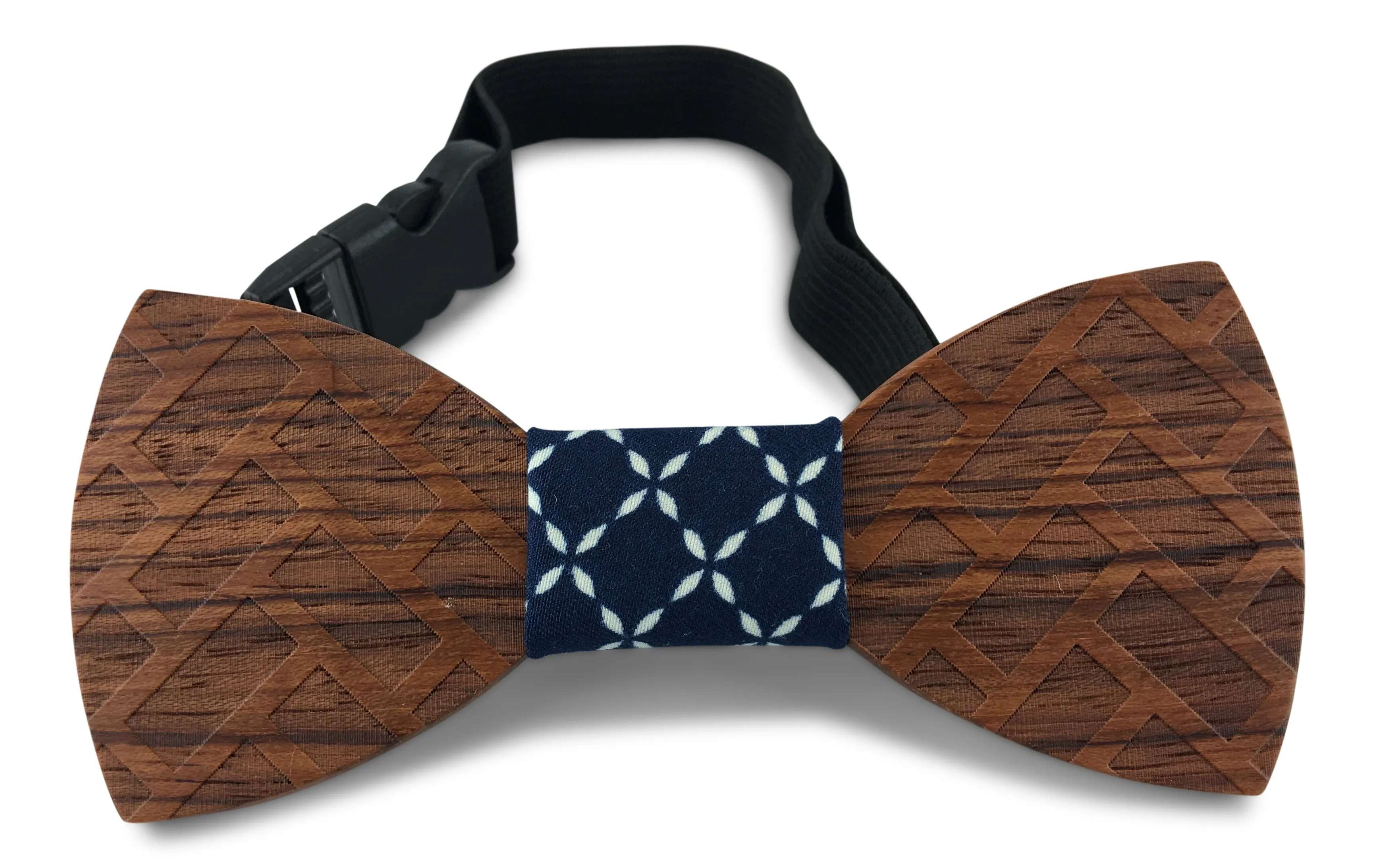 Premium Wooden Creative Handmade Bowtie with Matching Cotton Mens Blend Sock