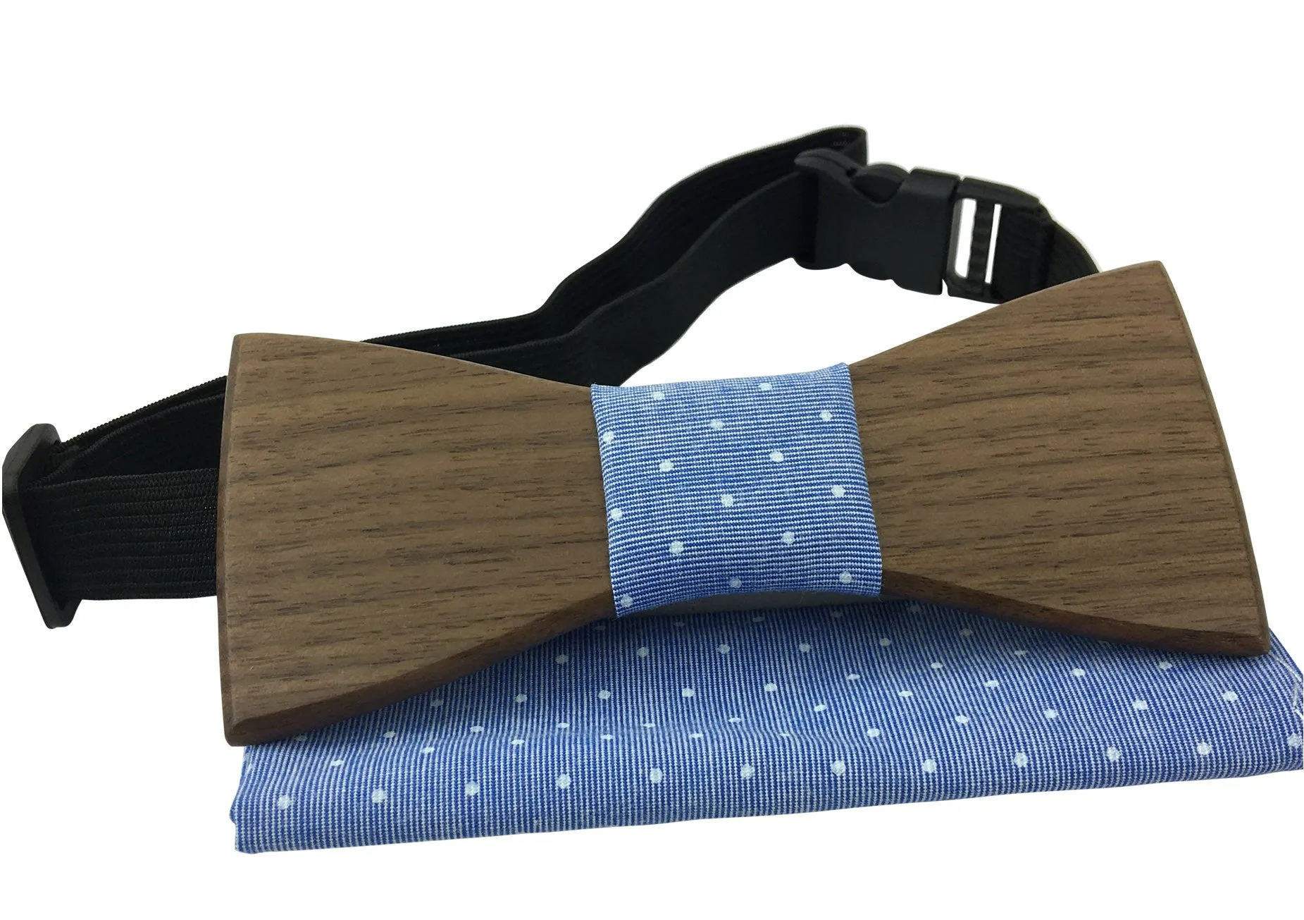 Premium Wooden Creative Handmade Bowtie with Matching Cotton Mens Blend Sock