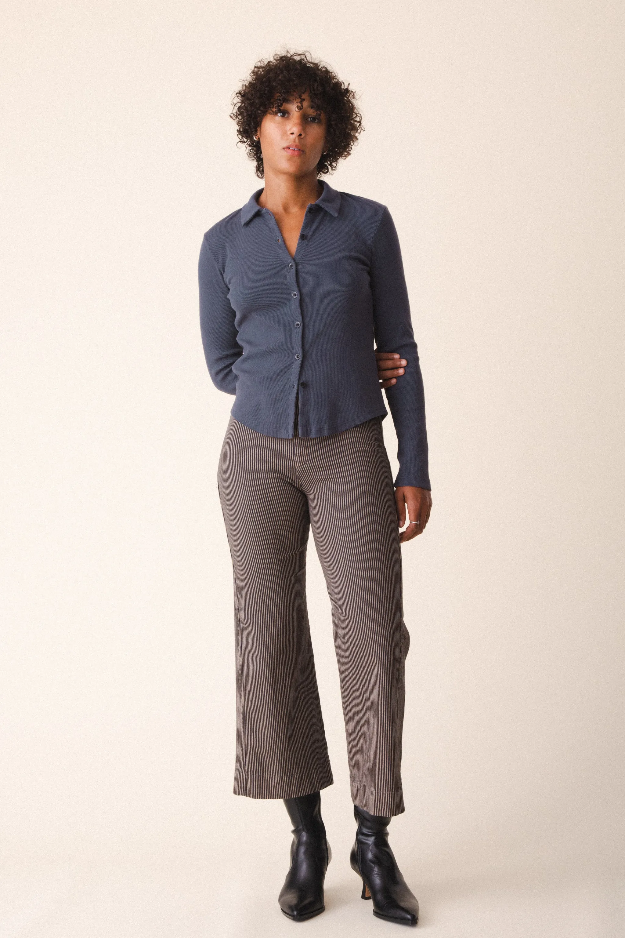 Railroad Knack Pant in Khaki Stripe