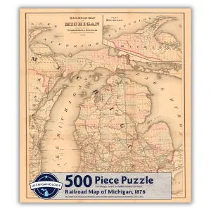 Railroad Map of Michigan, 1876 Puzzle