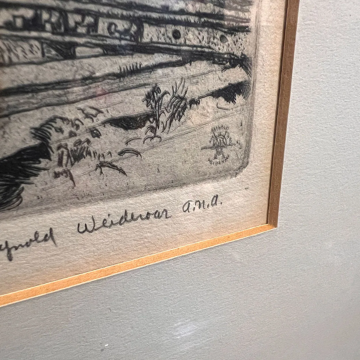 REYNOLD H. WEIDENAAR Etching and Mezzotint on Paper, Last Run