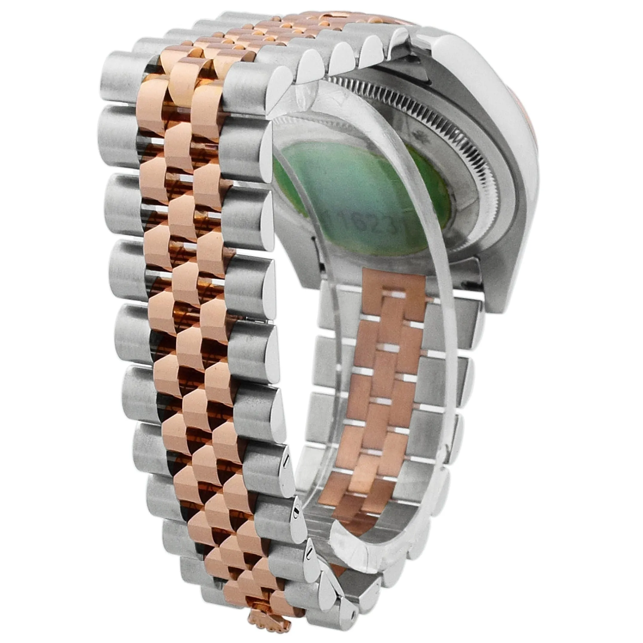 Rolex Datejust 18KT Rose Gold & Steel 36mm Black Diamond Dial Watch Reference #: 116231