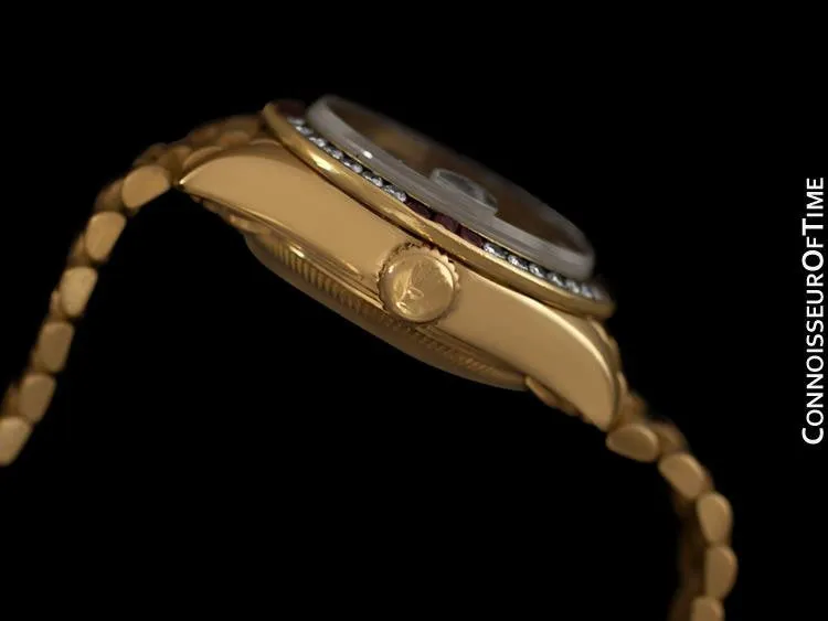 Rolex Ladies President Datejust, 69178 - 18K Gold, Rubies & Diamonds