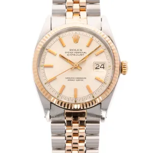Rolex Rose Gold and Steel Vintage Datejust Ref. 1601 with Original Paper
