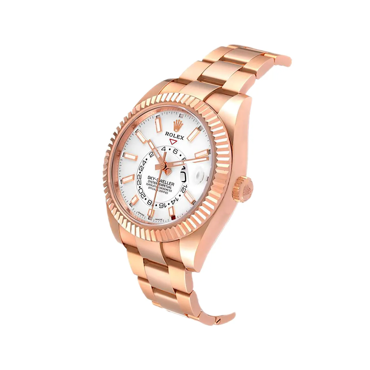 Rolex Sky-Dweller Rose Gold / White / Oyster 326935