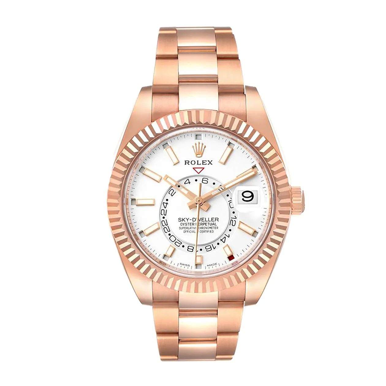 Rolex Sky-Dweller Rose Gold / White / Oyster 326935