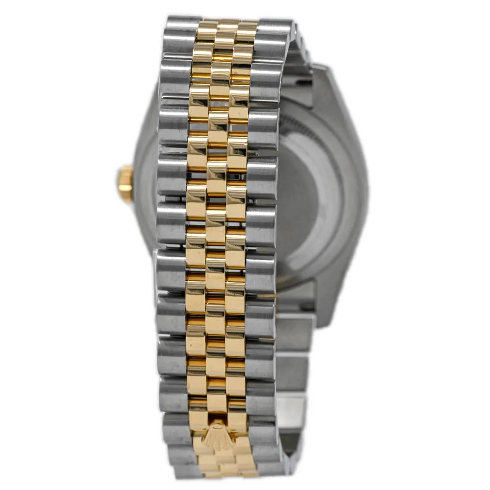 Rolex Unisex Datejust 36 18K Yellow Gold & Steel 36mm Champagne "Jubilee Print" Diamond Dot Dial Watch Reference #: 116233