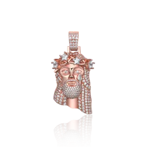Rose Gold Stellar Jesus Pendant - Small