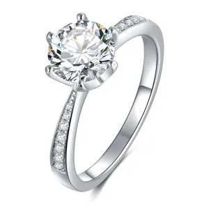Round Cut Moissanite Diamond Classic Ring