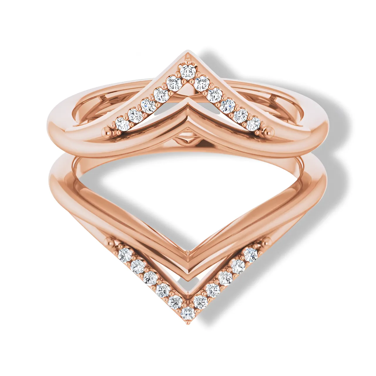 Round Diamond Double Row Ring Guard