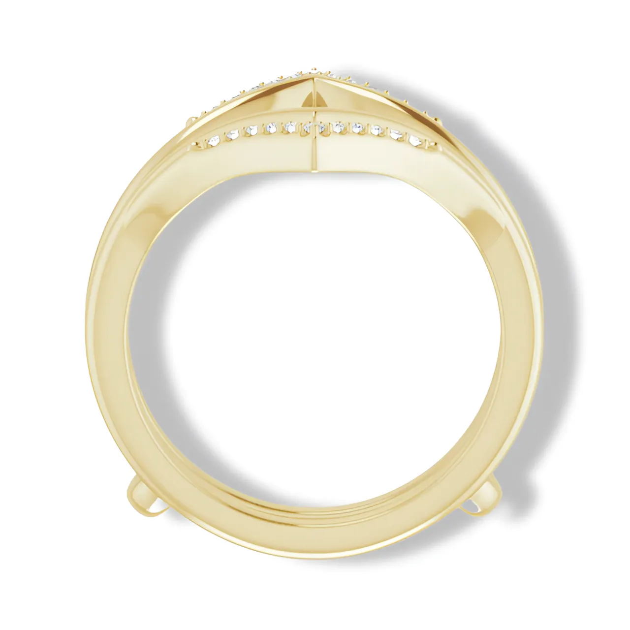 Round Diamond Double Row Ring Guard