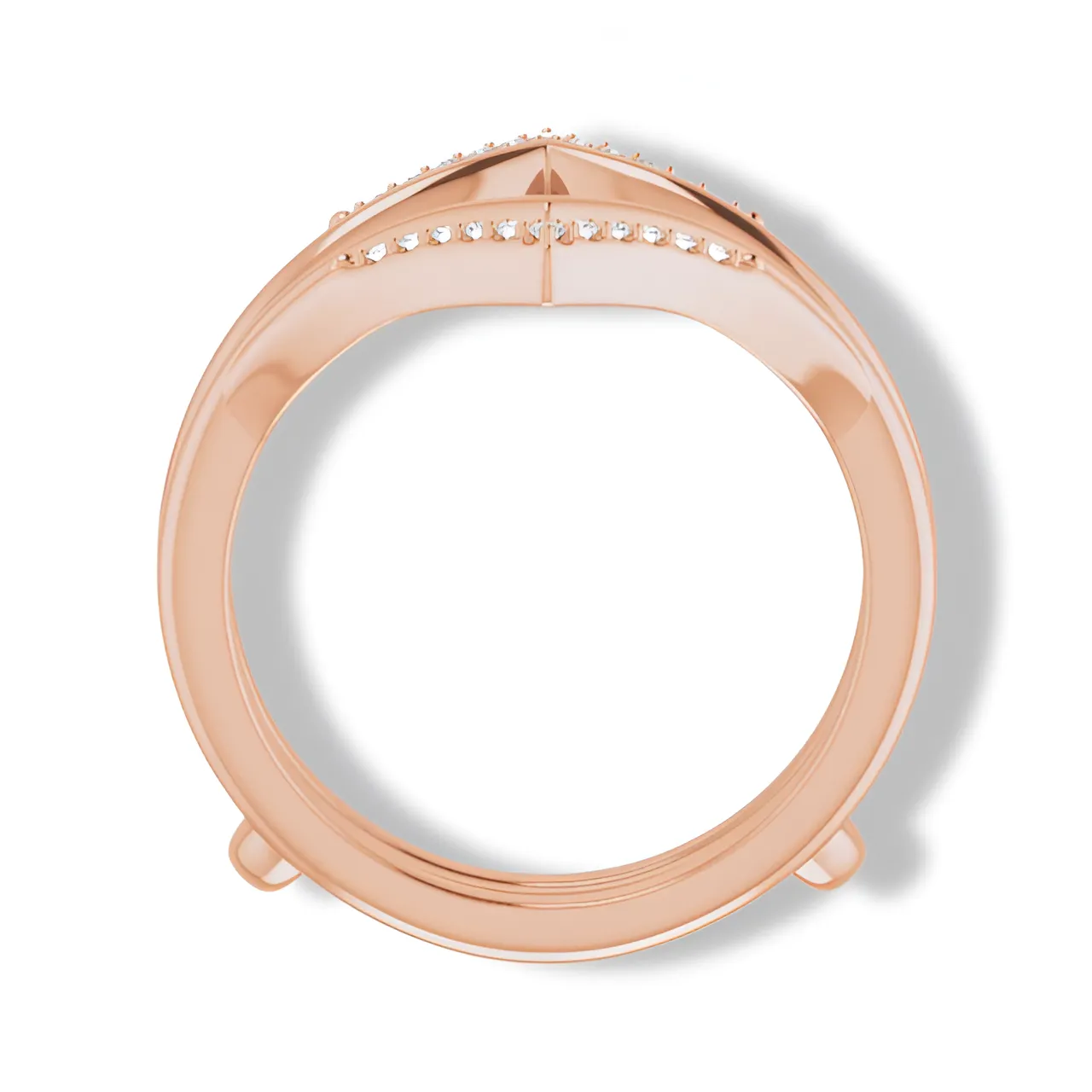 Round Diamond Double Row Ring Guard