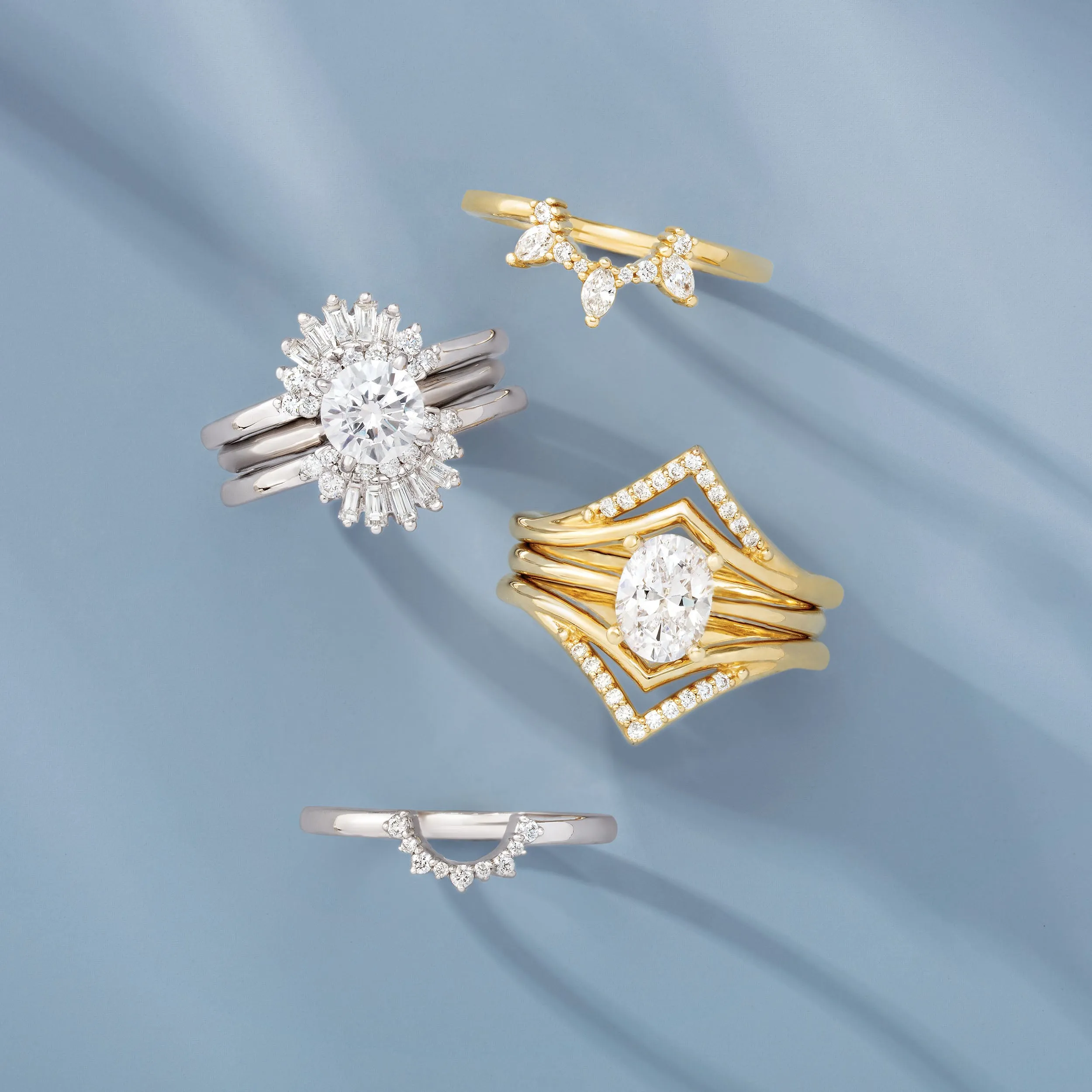 Round Diamond Double Row Ring Guard