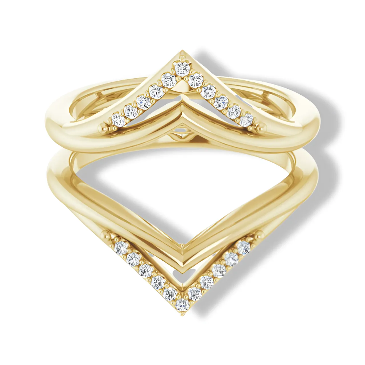Round Diamond Double Row Ring Guard