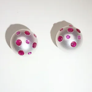 Ruby and Pink Sapphire Constellation Earrings