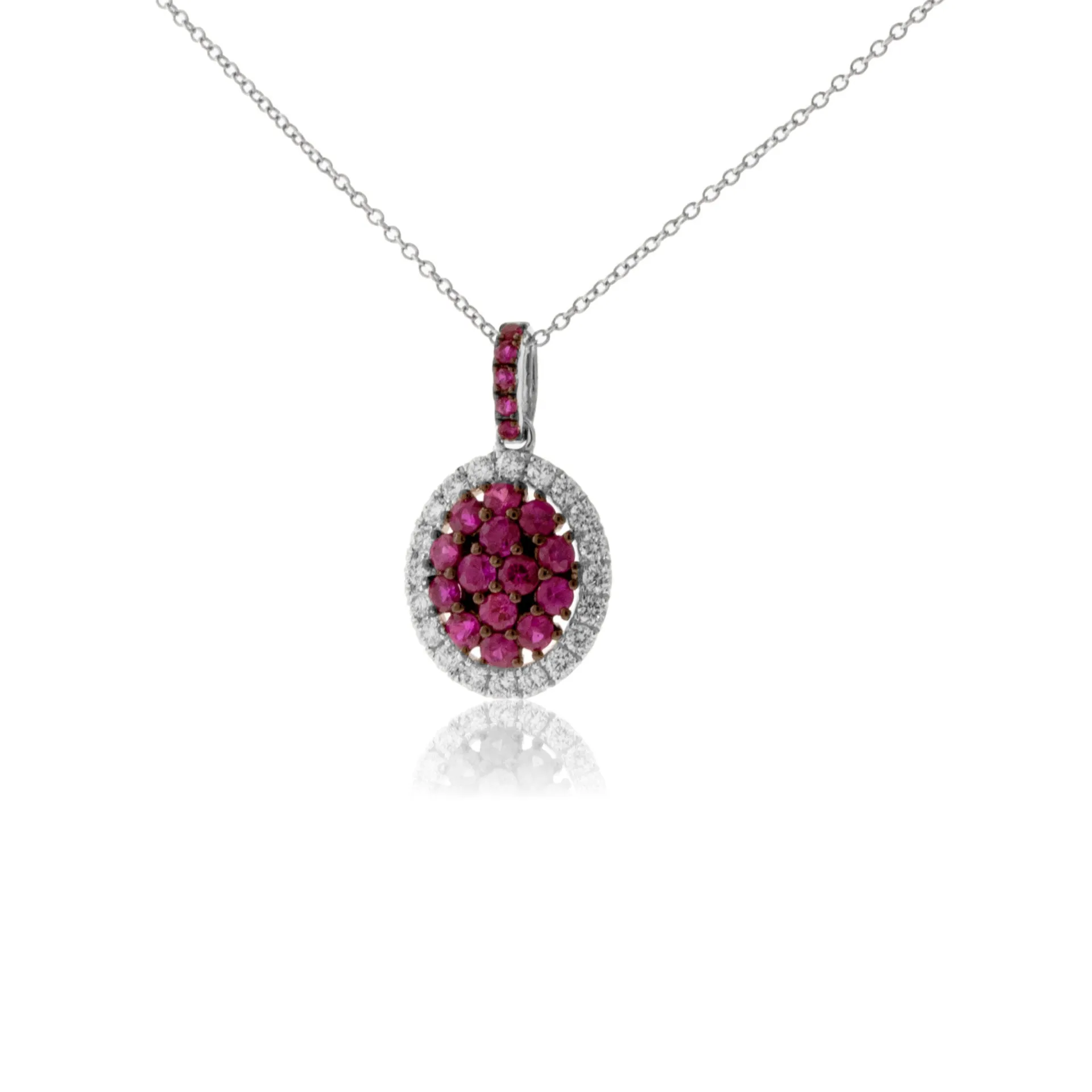 Ruby Cluster & Diamond Pendant
