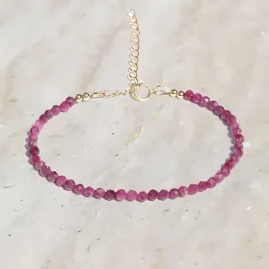 Ruby Delicate Luxury Anklet