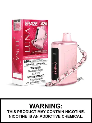 Ruby Peach Watermelon Ice Kraze Luna Disposable Vape